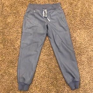 Gray figs jogger pants.
